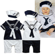 Load image into Gallery viewer, Baby Sailor Romper Costume