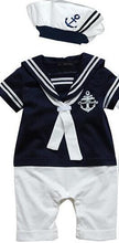Load image into Gallery viewer, Baby Sailor Romper Costume