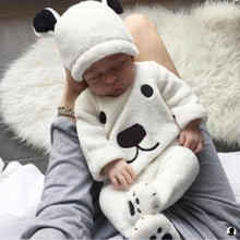 Load image into Gallery viewer, Newborn Warm Fluffy Bear Outfit