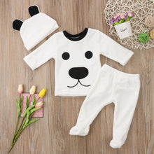 Load image into Gallery viewer, Newborn Warm Fluffy Bear Outfit
