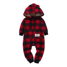 Load image into Gallery viewer, Baby Hooded Fleece Rompers