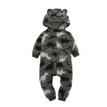 Load image into Gallery viewer, Baby Hooded Fleece Rompers