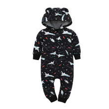 Load image into Gallery viewer, Baby Hooded Fleece Rompers