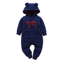 Load image into Gallery viewer, Baby Hooded Fleece Rompers