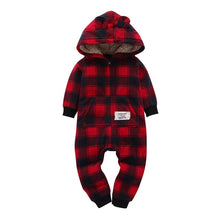 Load image into Gallery viewer, Baby Hooded Fleece Rompers
