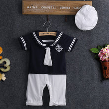 Load image into Gallery viewer, Baby Sailor Romper Costume