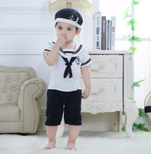 Load image into Gallery viewer, Baby Sailor Romper Costume